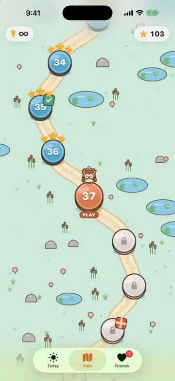 The painted level map